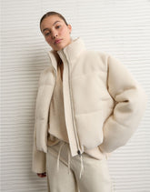 AE Cropped Sweater Puffer Jacket