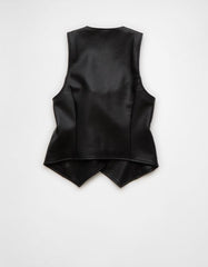 AE Vegan Leather Square Neck Waistcoat