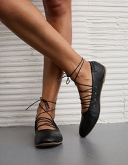 AE Lace-Up Ballet Flat
