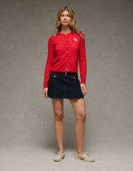 AE Stretch Low-Rise A-Line Pleated Mini Skirt