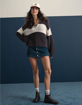 AE Stretch Low-Rise Denim Mini Skirt