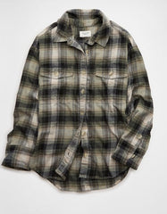 AE Plaid Button-Up Shirt