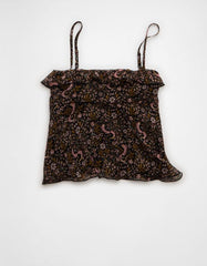 AE Ruffle Tie-Front Cami Top