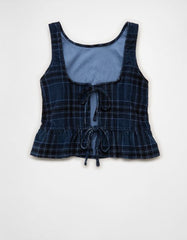 AE Back Bow Peplum Tank Top