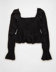AE Long Sleeve Babydoll Blouse