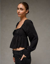 AE Long Sleeve Babydoll Blouse