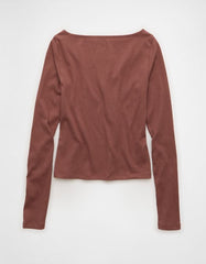 AE Long Sleeve Boatneck Baby Tee