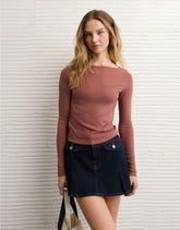 AE Long Sleeve Boatneck Baby Tee