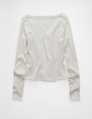 AE Long Sleeve Boatneck Baby Tee