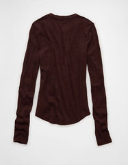 AE Long Sleeve Henley T-Shirt