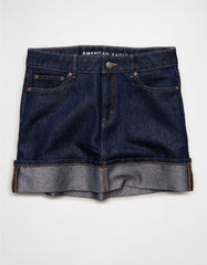 AE Denim Glitter Mini Skirt