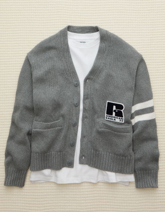AE x Russell Athletic Varsity Cardigan Sweater