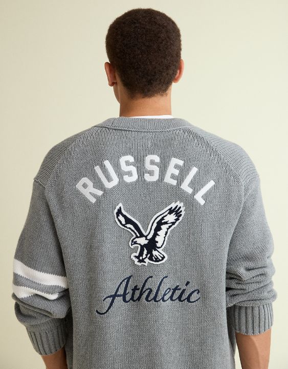 AE x Russell Athletic Varsity Cardigan Sweater