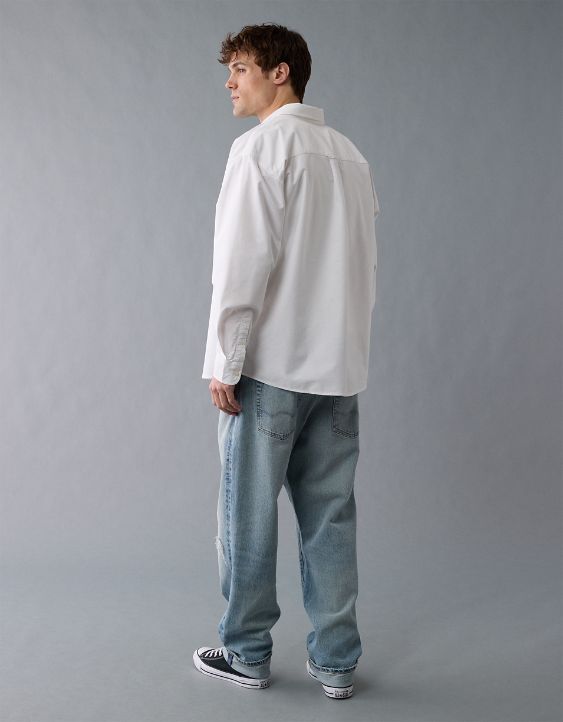 AE Everyday Relaxed Oxford Button-Up Shirt