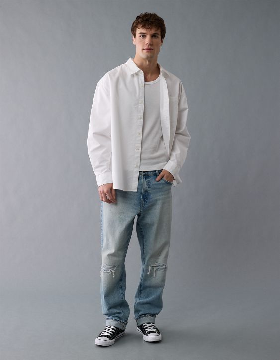 AE Everyday Relaxed Oxford Button-Up Shirt