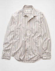 AE Everyday Slim Fit Oxford Striped Button-Up Shirt