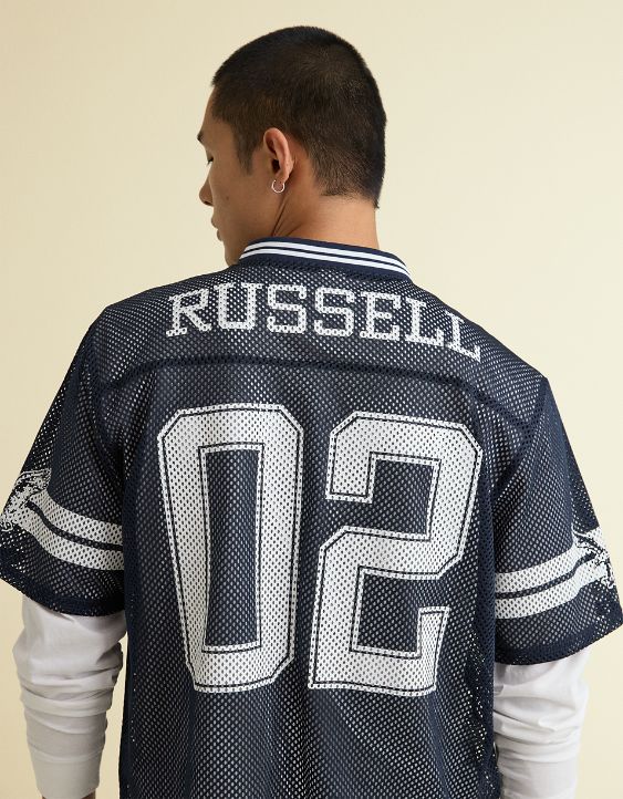 AE x Russell Athletic Graphic Mesh Jersey