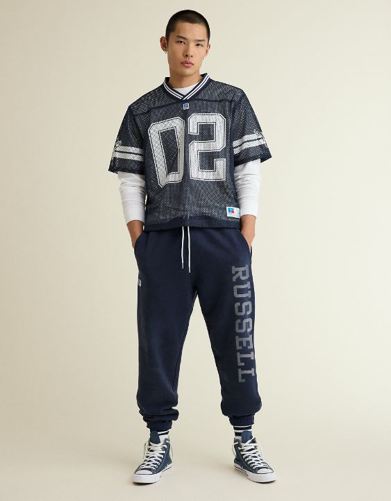 AE x Russell Athletic Graphic Mesh Jersey