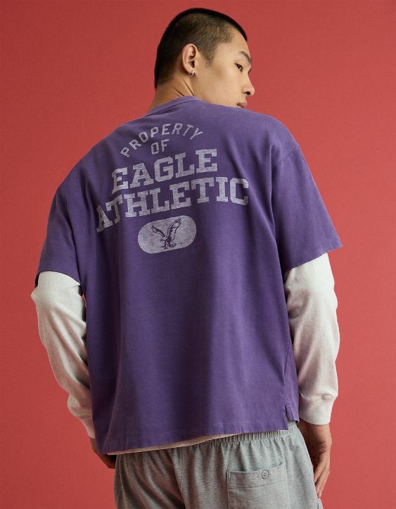 AE x Russell Athletic Heavyweight Eagle Graphic T-Shirt