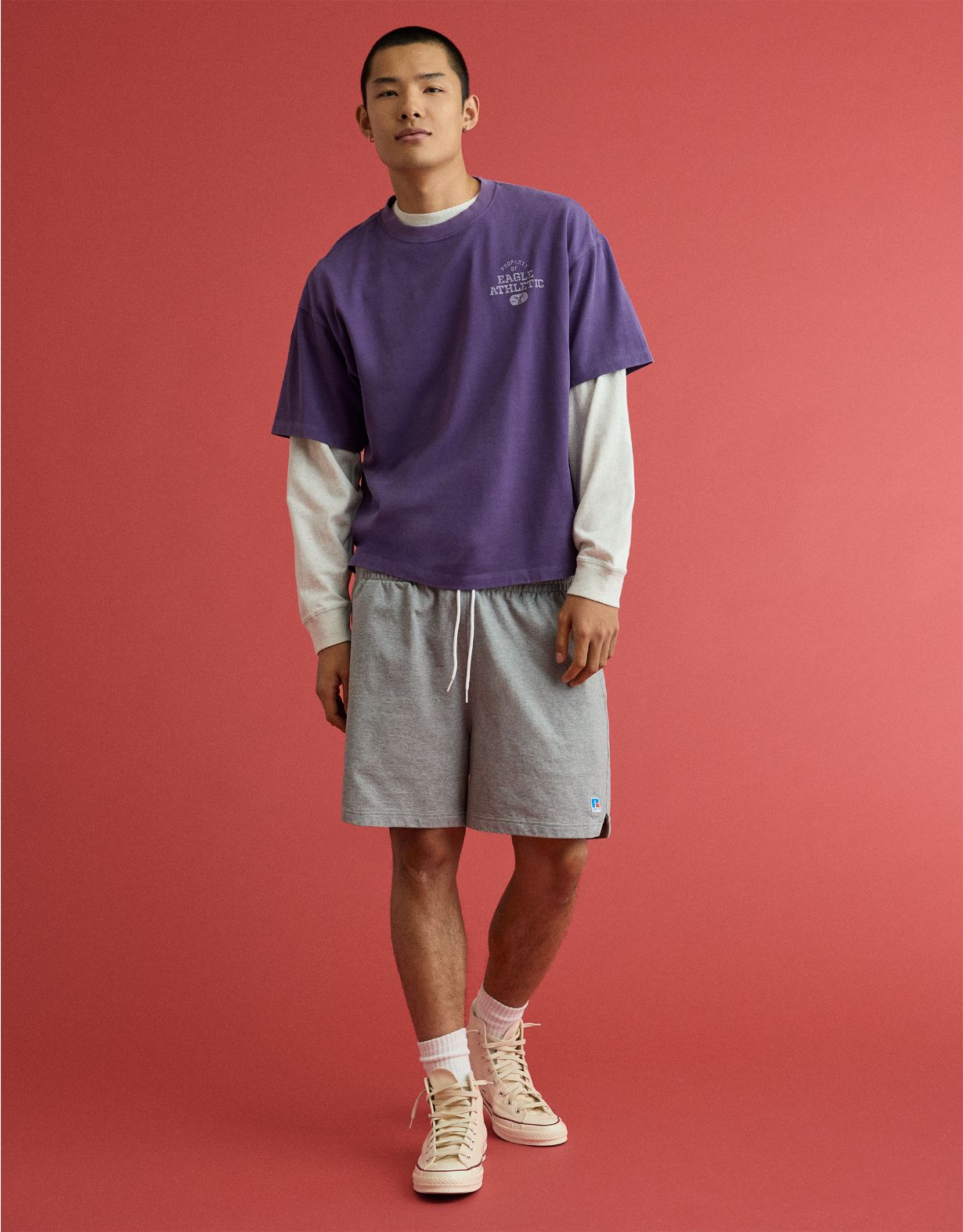 AE x Russell Athletic Heavyweight Eagle Graphic T-Shirt