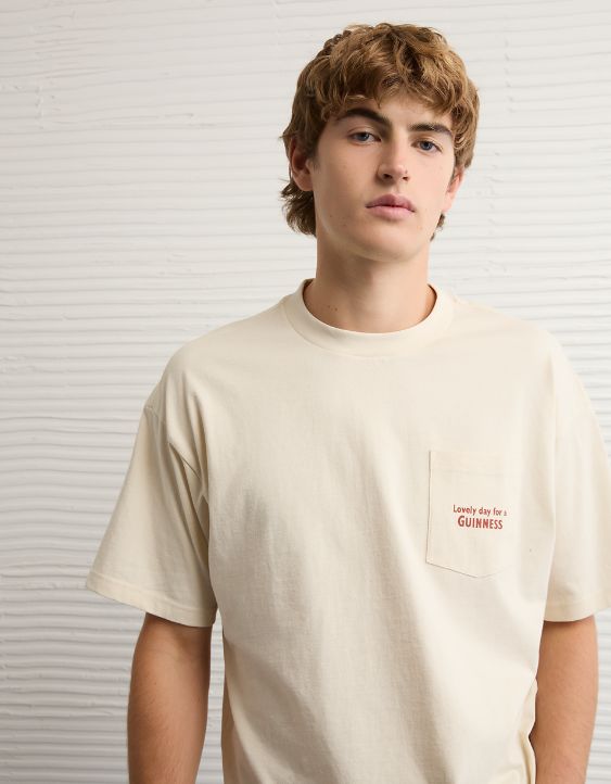 AE Boxy Guinness Graphic Pocket T-Shirt