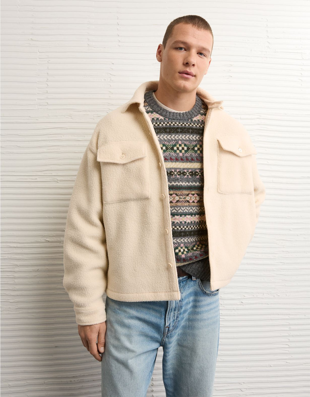 AE Sherpa Fleece Shacket