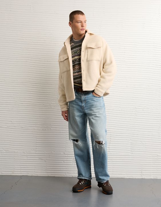 AE Sherpa Fleece Shacket