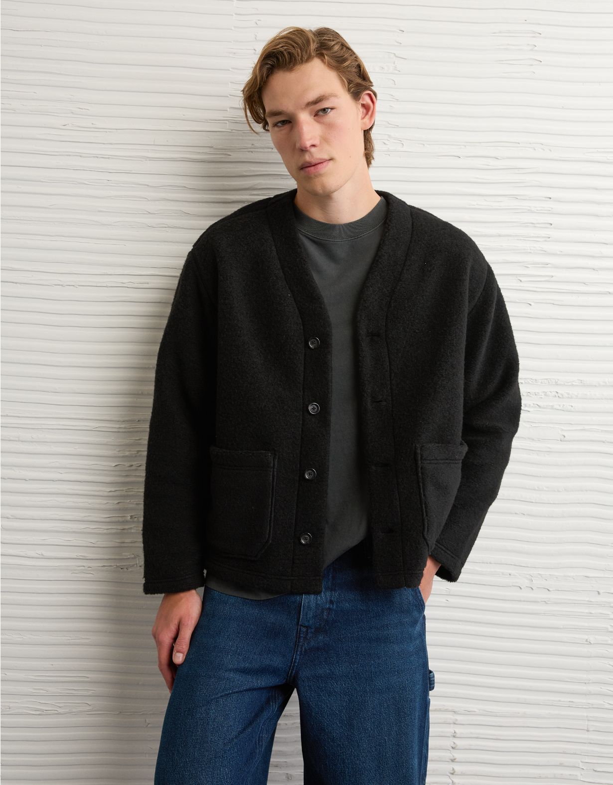 AE Sherpa Fleece Cardigan