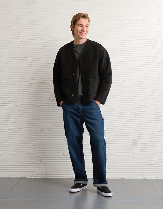 AE Sherpa Fleece Cardigan