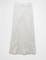 AE High-Waisted Ribbed Knit Maxi Skirt