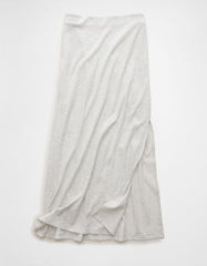 AE High-Waisted Ribbed Knit Maxi Skirt