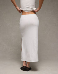 AE High-Waisted Ribbed Knit Maxi Skirt