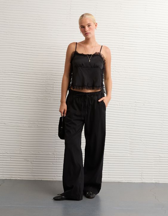 AE Side-Tie Lace Tank Top