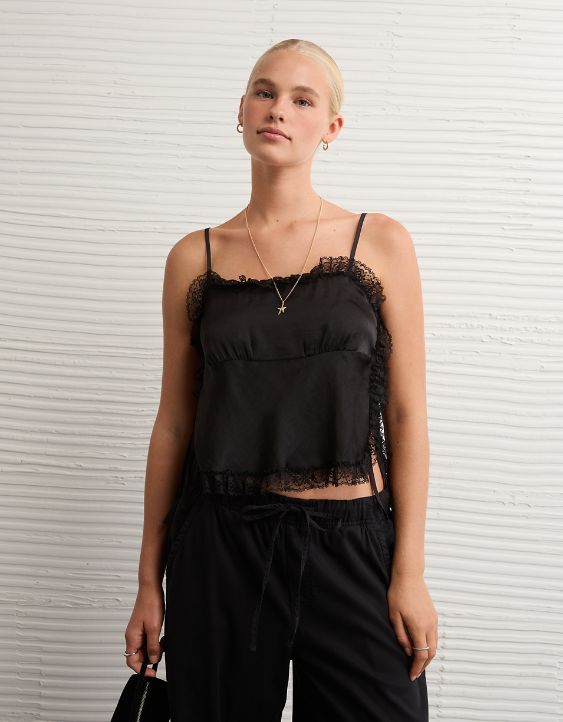 AE Side-Tie Lace Tank Top