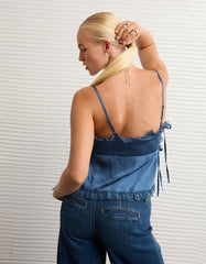 AE Side-Tie Lace Tank Top