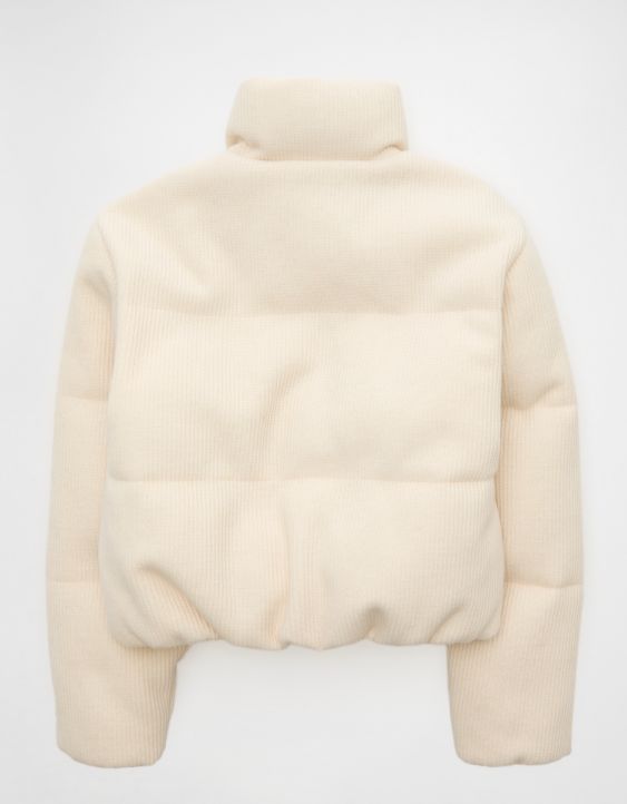 AE Cropped Sweater Puffer Jacket