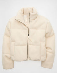 AE Cropped Sweater Puffer Jacket