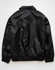 AE Oversized Vegan Leather Bomber Jacket