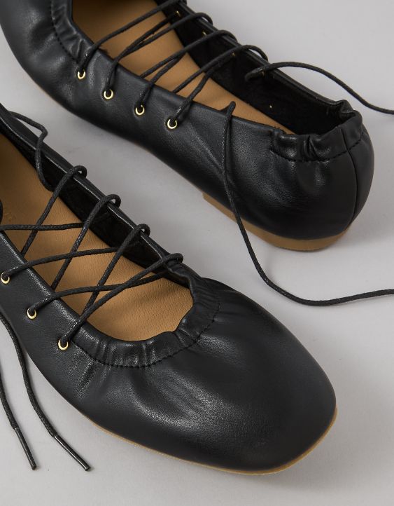 AE Lace-Up Ballet Flat