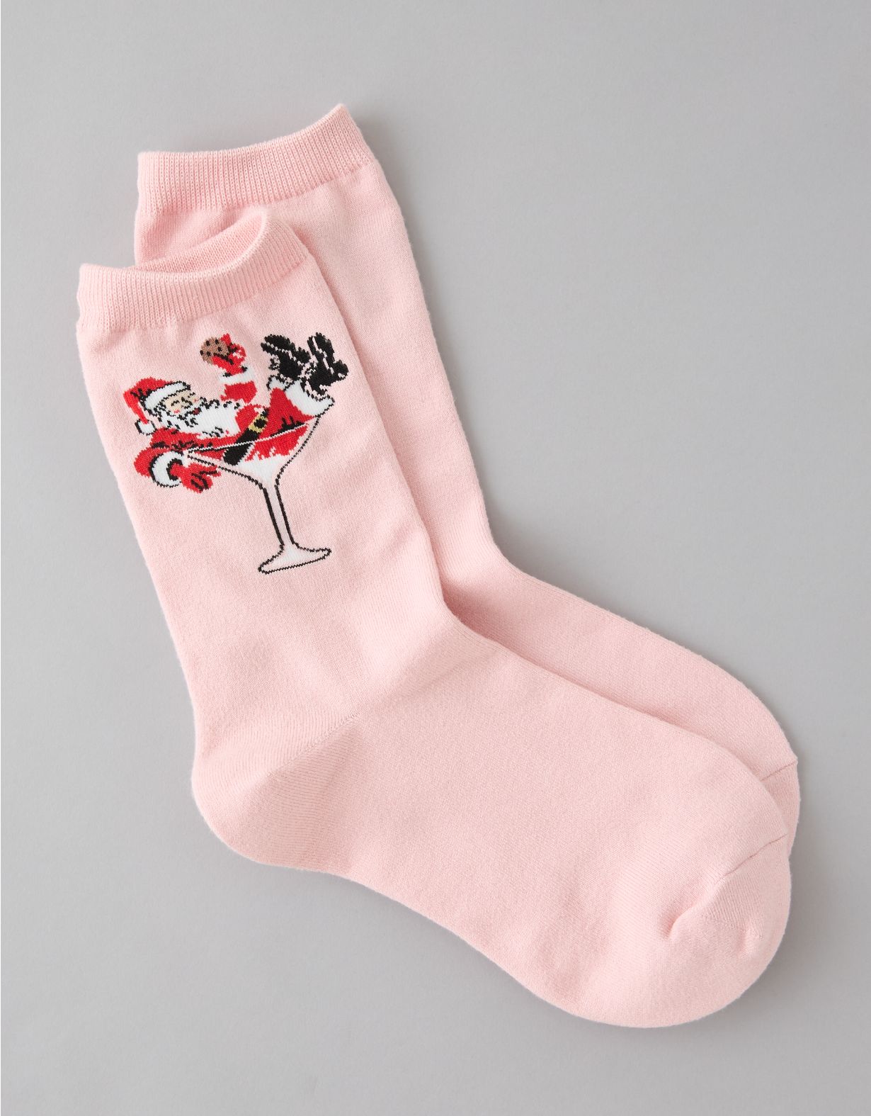 AE Santa Martini Crew Socks