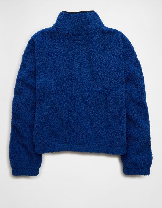 AE Relaxed Sherpa Fleece Henley Sweatshirt