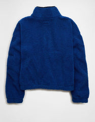 AE Relaxed Sherpa Fleece Henley Sweatshirt