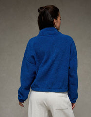 AE Relaxed Sherpa Fleece Henley Sweatshirt