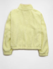 AE Relaxed Sherpa Fleece Henley Sweatshirt