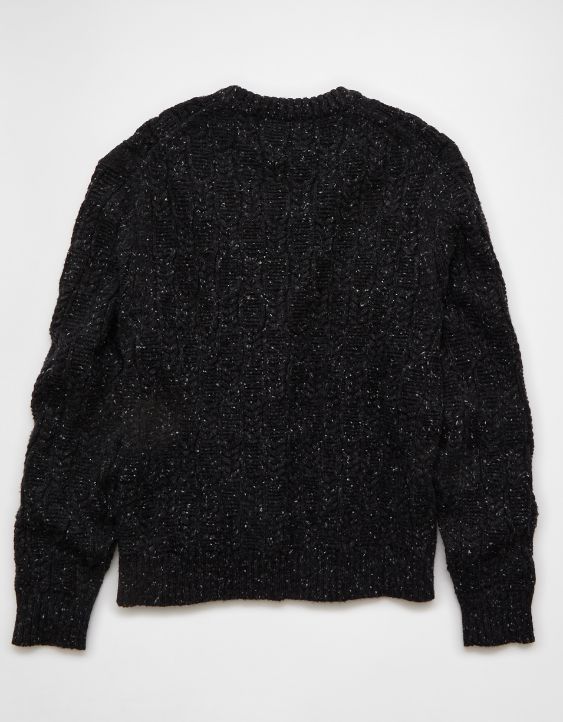 AE Cable Knit Crew Neck Sweater