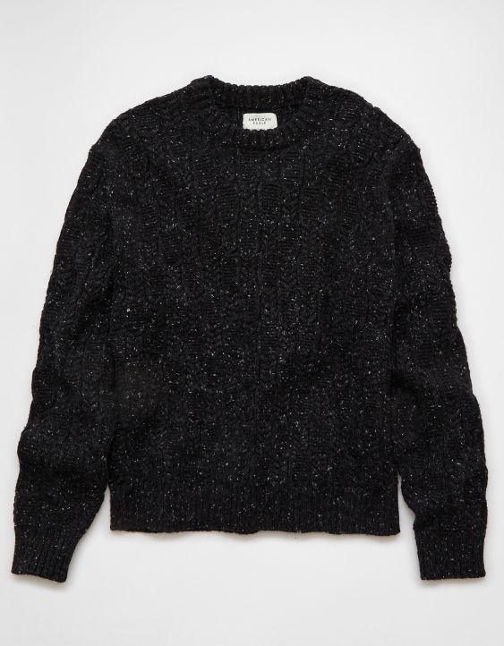 AE Cable Knit Crew Neck Sweater