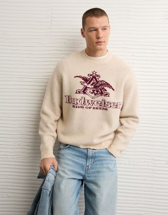 AE Cozy Cabin Budweiser Graphic Sweater