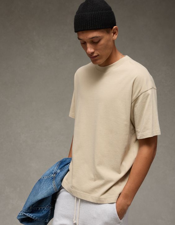 AE Boxy Sueded Jersey T-Shirt
