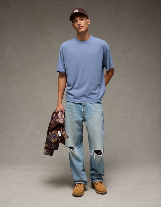 AE Boxy Sueded Jersey T-Shirt