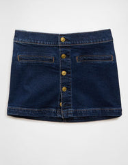 AE Stretch Low-Rise Denim Mini Skirt